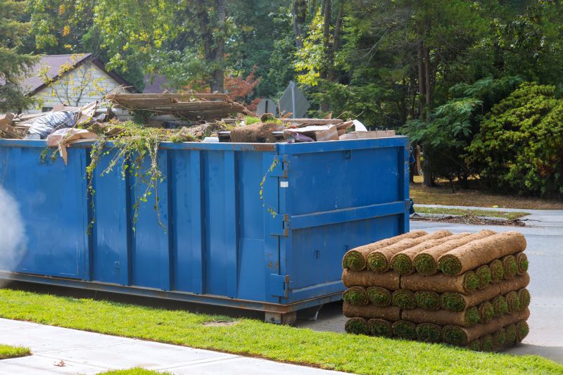 Dumpster with Yard Waste